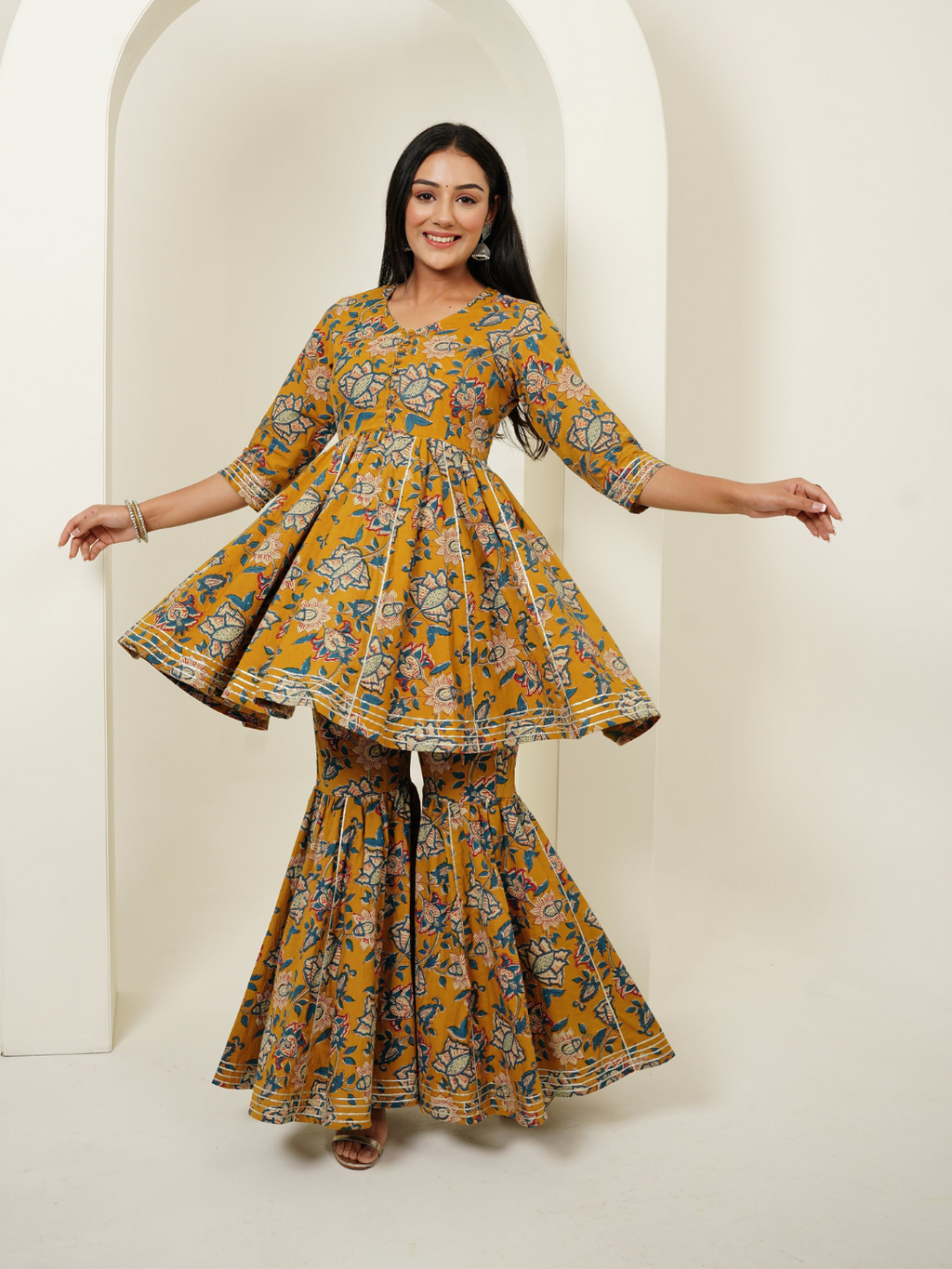 Sharara Set in Kalamkari Design