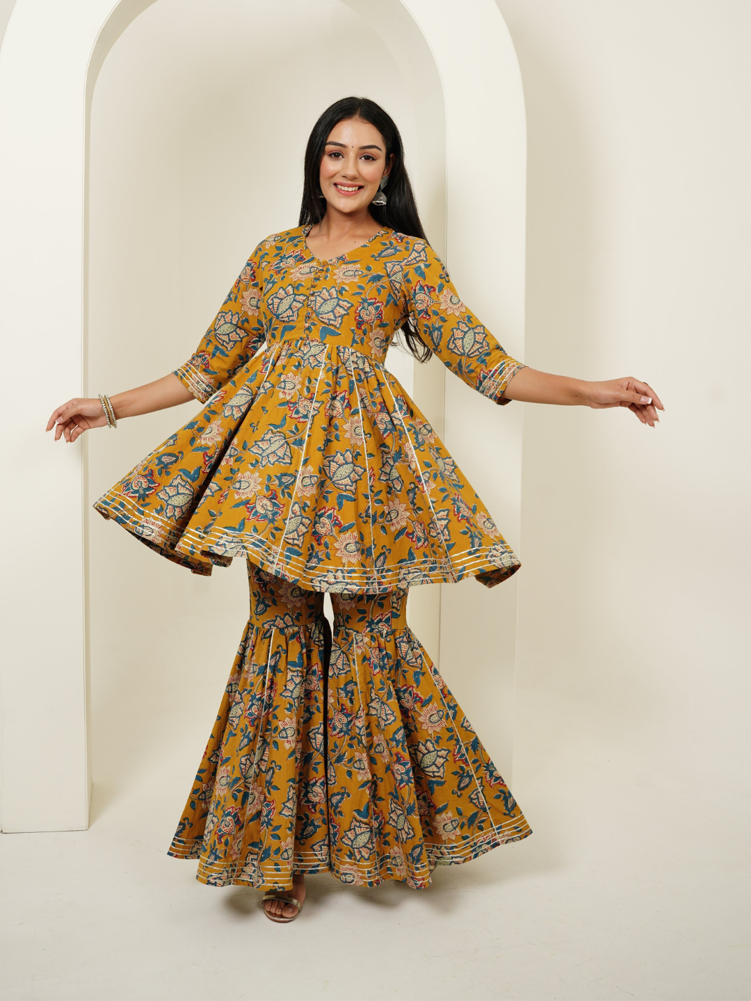 Sharara Set in Kalamkari Design