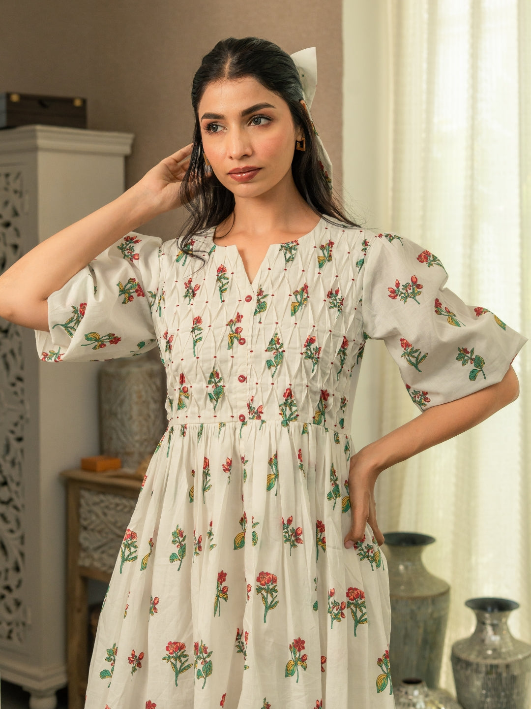 Garden Grace Cotton Dress
