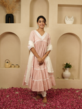 Shahi Gulaab Anarkali Kurta with Dupatta and Pants