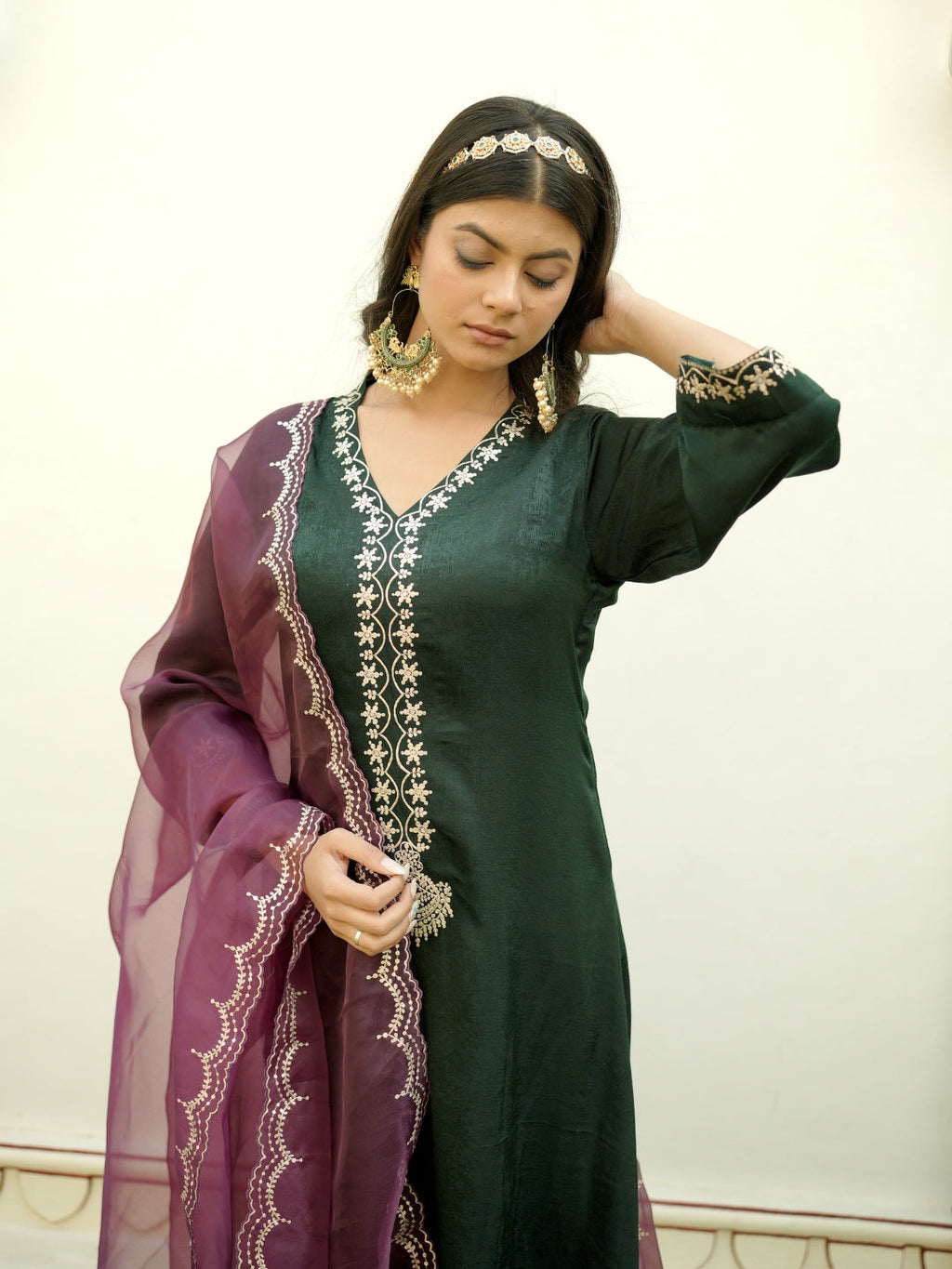 Emerald Elegance Kurta Set