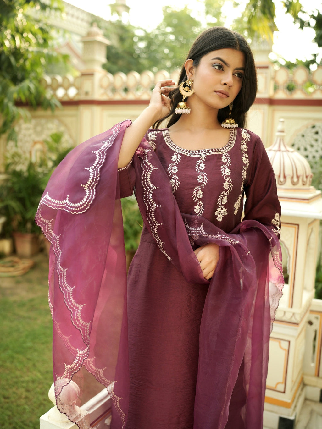 Crimson Luxe Kurta Set