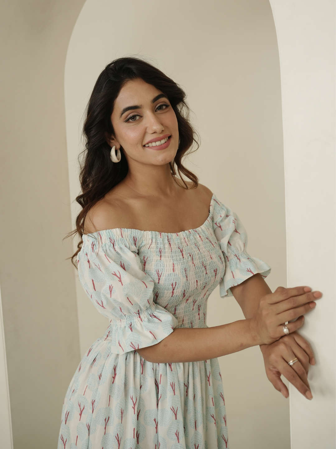 Pastel Hues Block Print Dress