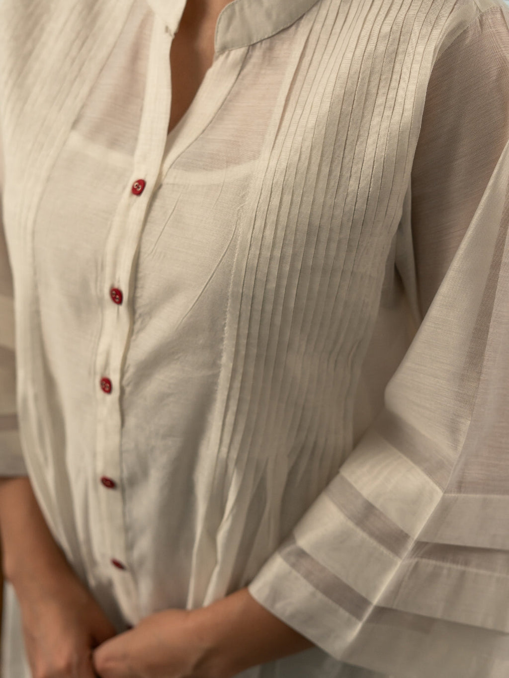 Chanderi Dress with Embroidery
