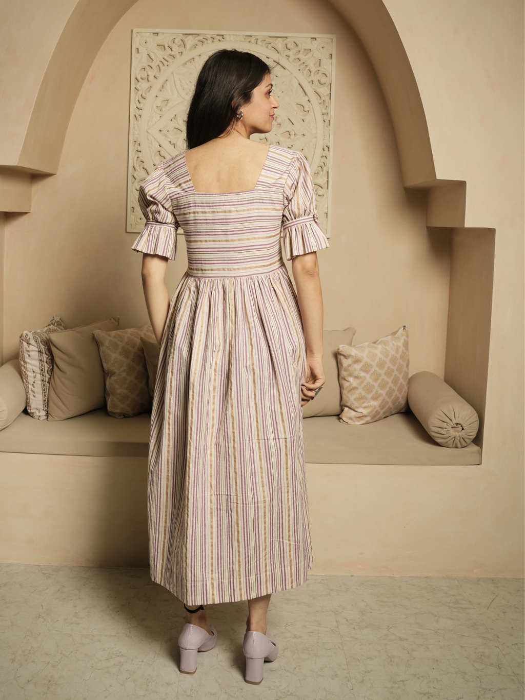 Mauve Stripes Dress