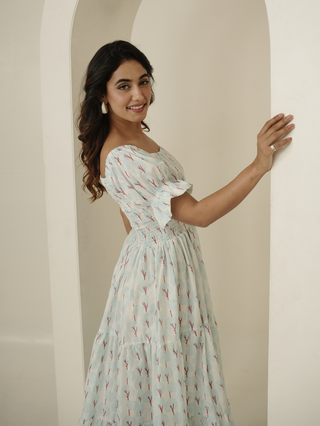 Pastel Hues Block Print Dress