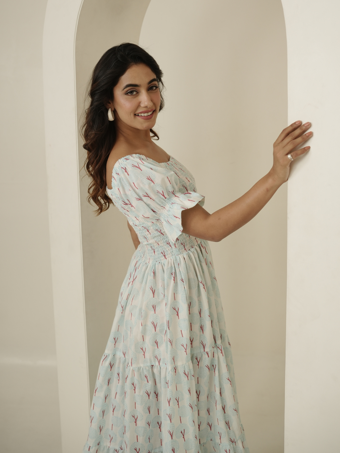 Pastel Hues Block Print Dress