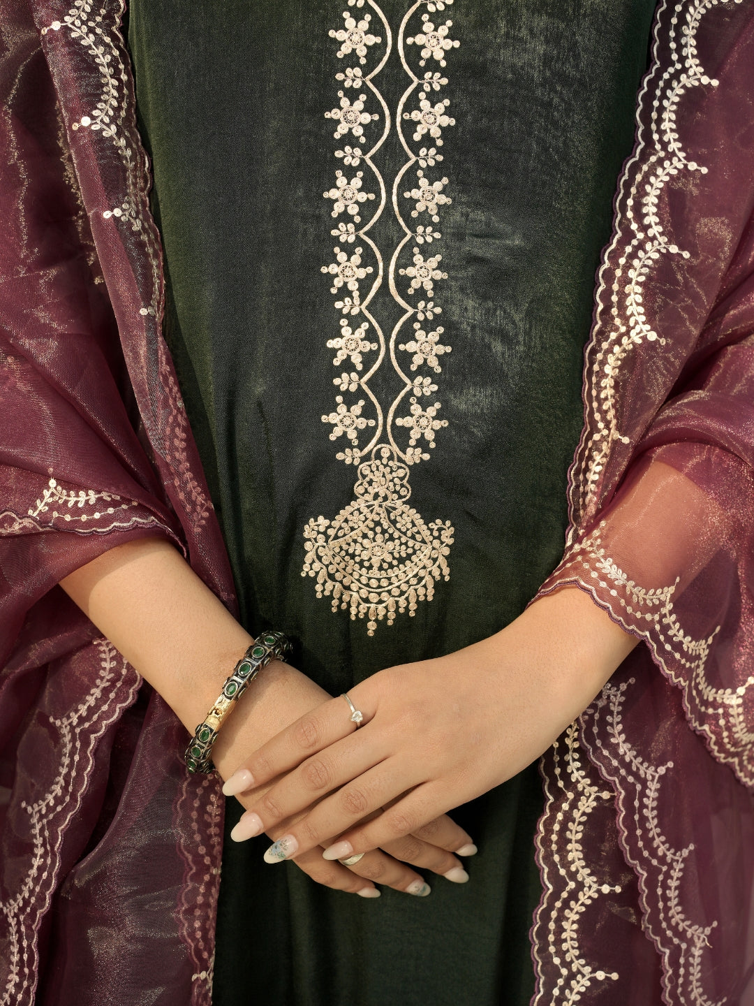 Emerald Elegance Kurta Set