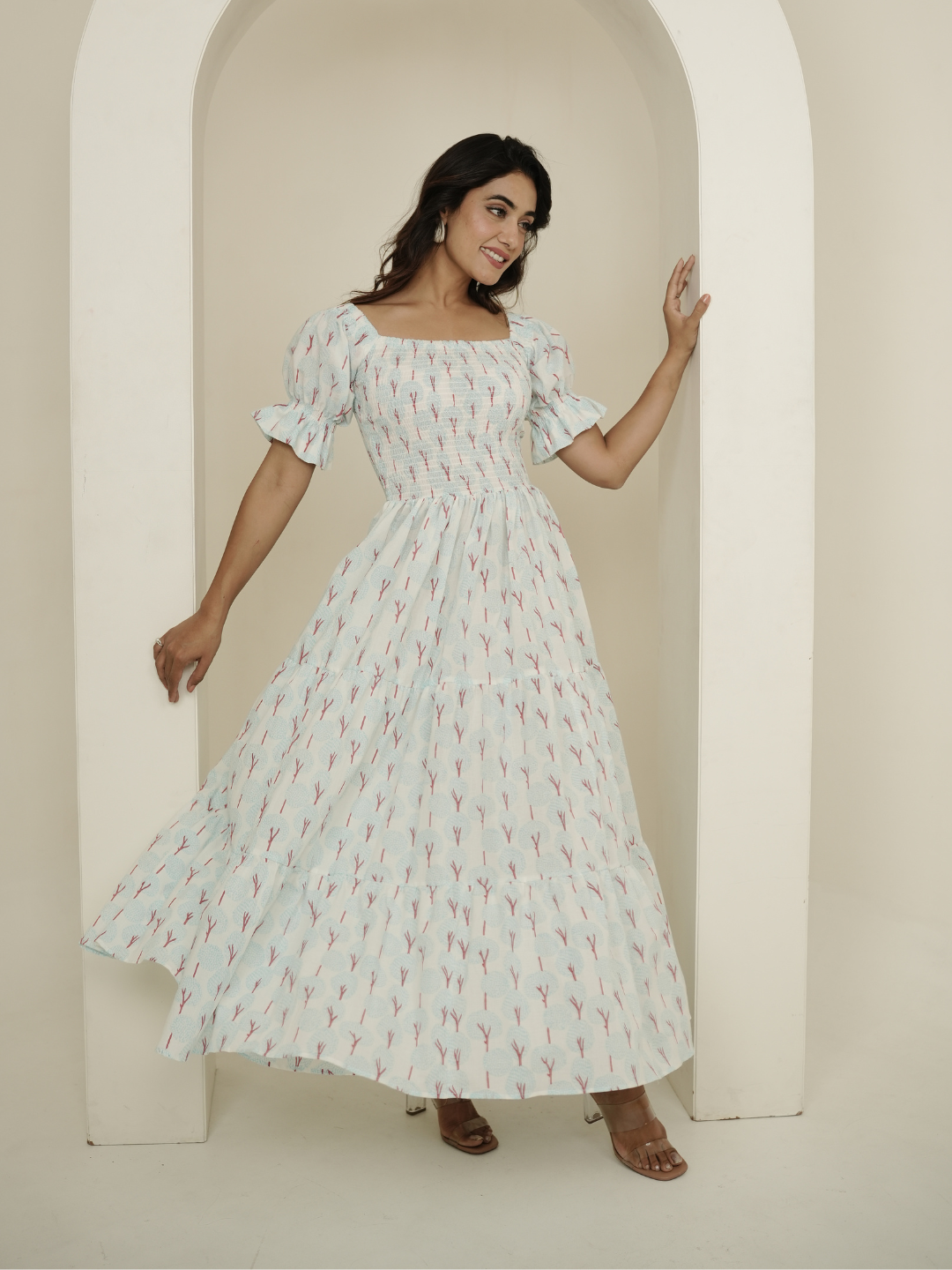 Pastel Hues Block Print Dress