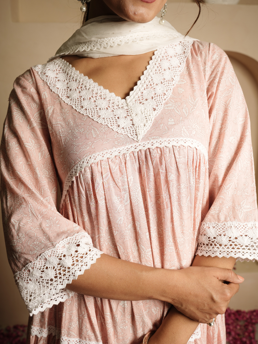 Shahi Gulaab Anarkali Kurta with Dupatta and Pants