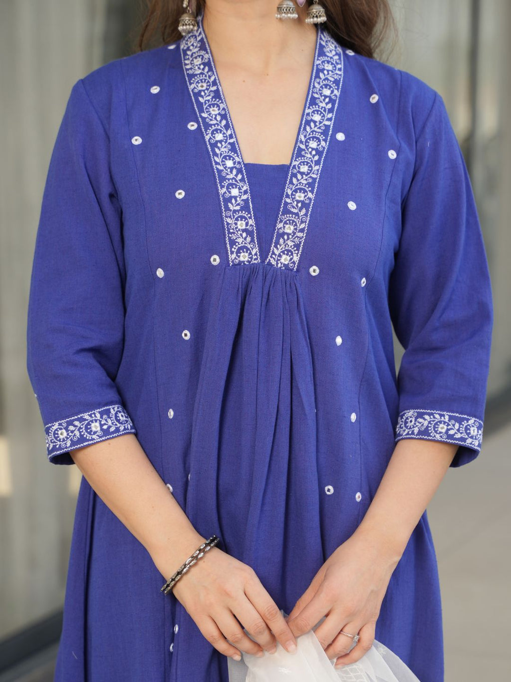 Azure Elegance Anarkali Kurta Set